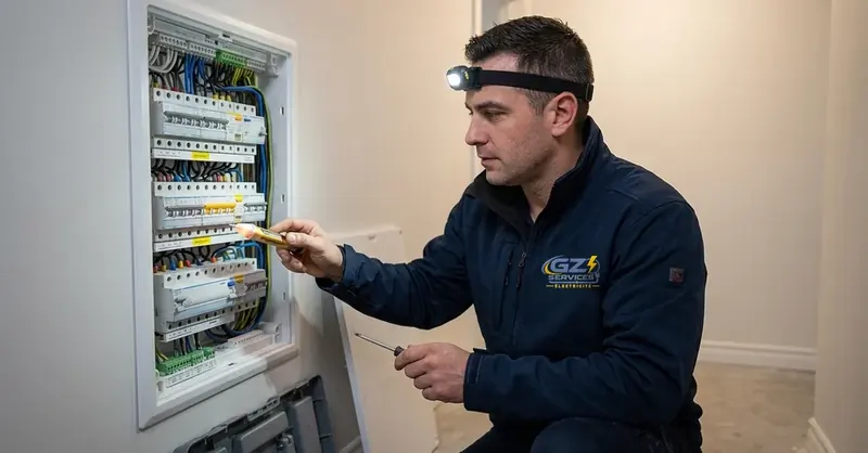 Électricien recherchant une panne de courant en Île-de-France